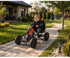 Minamas vaikiškas kartingas HATIS, oranžinis/juodas
