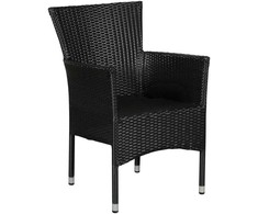 Pintas lauko fotelis "Timas", juodas