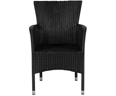 Pintas lauko fotelis "Timas", juodas