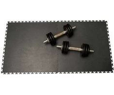 PVC grindų danga, 60 x 60 x 0.7 cm, tamsiai pilka