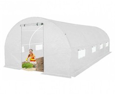 Šiltnamis su armuota plėvele, 10 m2, 2,5x4 m, baltas