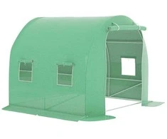 Šiltnamis su armuota plėvele, 4 m2, 2x2 m, žalias