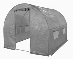 Šiltnamis su armuota plėvele, 4 m2, 2x2 m, pilkas