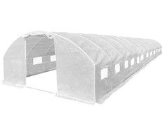 Šiltnamis su armuota plėvele, 48 m2, 4x12 m, baltas