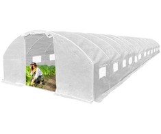 Šiltnamis su armuota plėvele, 48 m2, 4x12 m, baltas