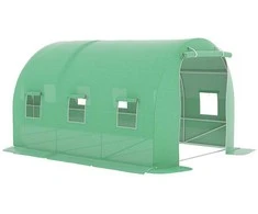 Šiltnamis su armuota plėvele, 7 m2, 3,5x2 m, žalias