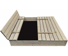 Smėlio dėžė Bonus Orbis, 140x140cm, su patiesalu ir 300kg smėlio, pilka