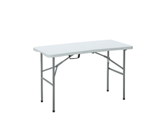 Sulankstomas lauko stalas HATIS, 122 x 60 x 50/74 cm, baltas