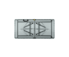 Sulankstomas lauko stalas HATIS, 122 x 60 x 50/74 cm, baltas