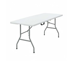 Sulankstomas lauko stalas HATIS, 152 x 70 x 74 cm, baltas