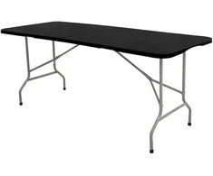 Sulankstomas lauko stalas HATIS, 180 x 70 x 74 cm, juodas