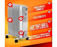 Tepalinis šildytuvas Warmtech, 2000 W