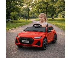 Vaikiškas elektromobilis Audi RS6 HATIS, raudonas