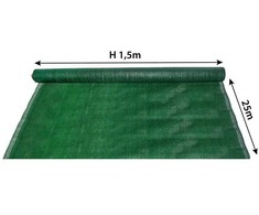 Žalias apsauginis tinklas nuo saulės, 105 g/m², 1,5 m x 25 m