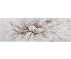 Home4you Aliejiniu dažu piešinys 50x150 cm, balta gėlė