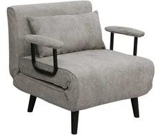 Home4you Fotelis-lova HANNES 76,5x84xH81cm Pilkas
