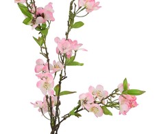 Dirbtinė šakelė sode H87,5cm, rausvas kriaušės žiedas