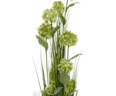 Dirbtinė gėlė SODE A120cm, žalia hortenzija, žolė su vazonu