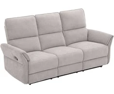 Home4you Sofa-reglaineris DAMIKA Trivietė Elektrinė Pilka