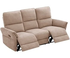 Home4you Sofa-reglaineris DAMIKA Trivietė Šviesiai ruda