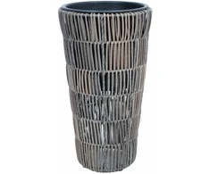 Home4You Augalų laikiklis WICKER D28xH50cm, pilkas