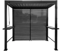 Dark Galinė siena pavėsinei MIRADOR BBQ, tamsiai pilka