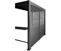 Dark Galinė siena pavėsinei MIRADOR BBQ, tamsiai pilka