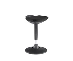 Balansinė kėdė SWING, D40xH60/84,5cm, paminkštinta, spalva: juoda