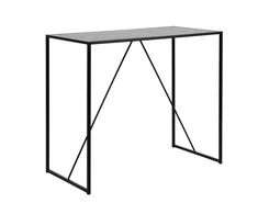 Baro stalas SEAFORD 120x60xH105cm, juodas