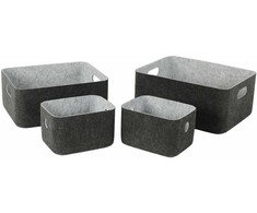 Krepšelis LIDO FELT 33x25xH14cm, tamsiai pilkas