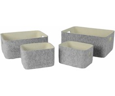 Krepšelis LIDO FELT 33x25xH14cm, šviesiai pilkas