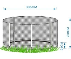 Apsauginis tinklas batutui ant žemės 305 cm