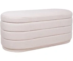 Bench HIRO 104x44xA44cm, balta, su daiktadėže