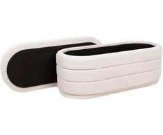 Bench HIRO 104x44xA44cm, balta, su daiktadėže