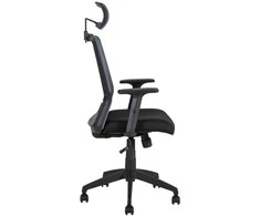 Biuro kėdė BRAVO 62x53x107-114,5 cm juoda, nugaros atrama: tinklinis audinys