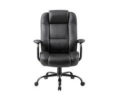 Vadovo kėdė OFFICE4YOU ELEGANT XXL, juodos sp. odos imitacija ir metalinė kryžmė