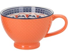 Home4You Puodelis SEREN H7,7cm 355ml, oranžinis/mėlynas
