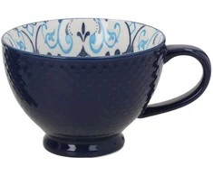 Home4You Mėlyna Puodelis SEREN H7,7cm 355ml, mėlynas