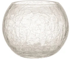 Home4You Žvakidė „CRACK“, skersmuo 10 x aukštis 8,5 cm, stiklinė
