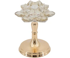 Home4You Žvakidė, aukso spalvos, 15 cm