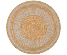 Home4You Carpet SELITA kilimas D100cm, natūralus/pilkas