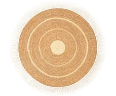 Home4You Carpet Kilimas SELITA D100cm, natūralus su kutais