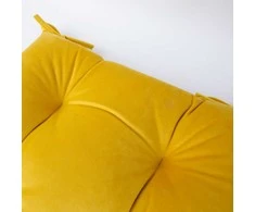 Fotelis Home4You Pagalvėlė kėdei VELVET 2, geltona