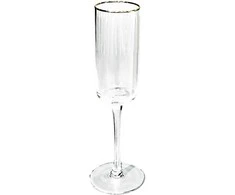Home4You Šampano taurės su auksiniu kraštu, 2 vnt., aukštis 24,1 cm, 270 ml