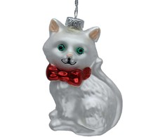 Kalėdinis papuošalas JOY CAT 9cm, stiklas