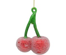 Kalėdinis papuošalas JOY CHERRY 9cm, stiklas