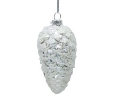 Kalėdinis papuošalas JOY CONE 10cm, stiklas