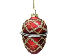 Kalėdinis papuošalas JOY EGG Raudonas 9,5cm, stiklas