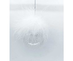 Kalėdinis papuošalas JOY FLUFFY D8cm, stiklas