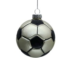 Kalėdinis papuošalas JOY FOOTBALL D7.5cm, stiklas